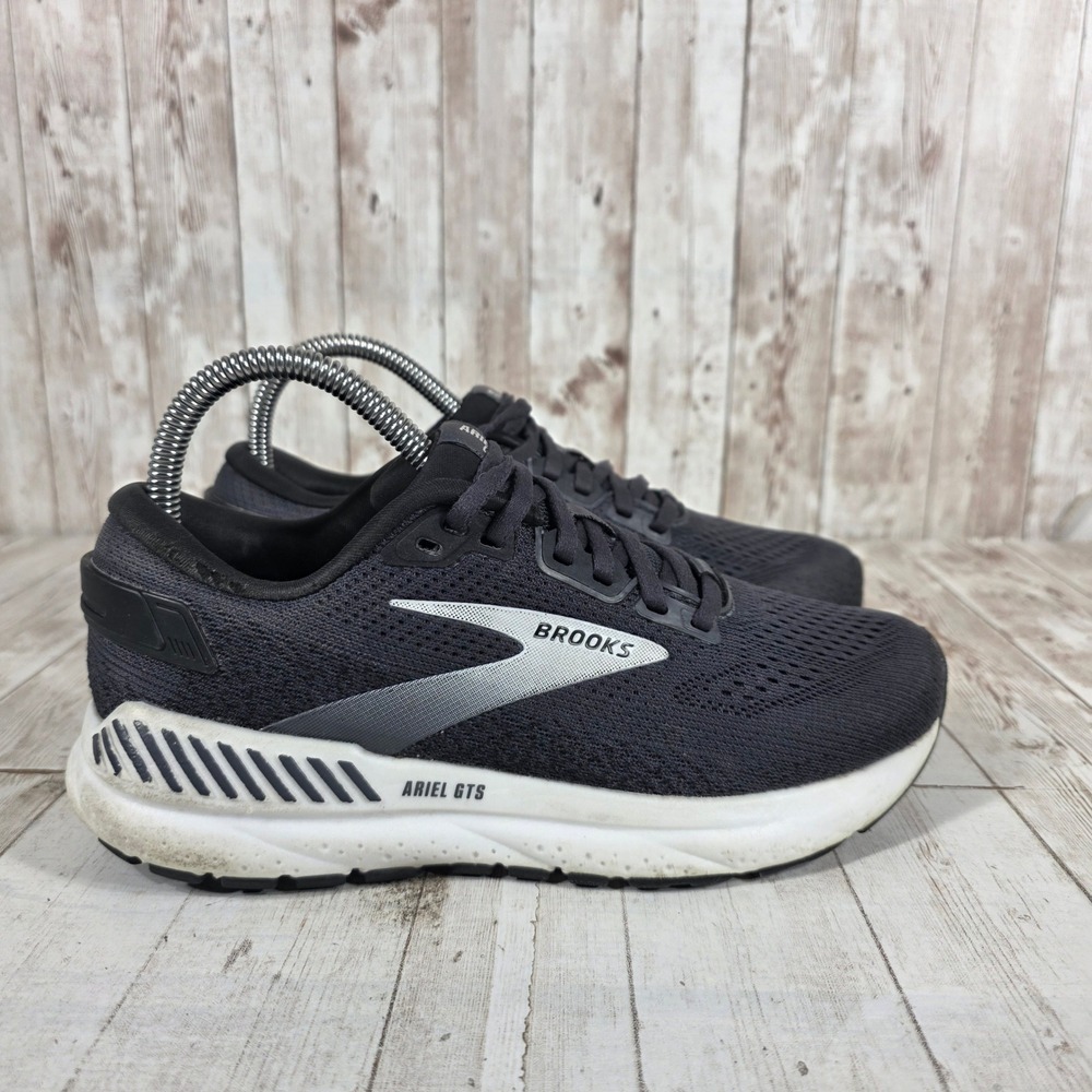 Brooks Ariel GTS 23 Womens Running Shoes Black White 1204141B016 Size 6.5 B